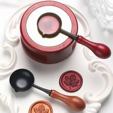 1pc Sealing Wax Melting Spoon, Vintage Style Tool For Melting & Sealing Wax, Handcrafted Wood And Alloy Desk Accessory For Wax Sealing And Decor - Multiple Sizes - View 8