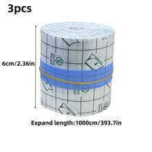 3pcs/Set, 10m Waterproof Swimming Bandage, Transparent Tattoo Dressing, Shower Tape, Second Skin Protection, Waterproof Tattoo Cover Tape, Transparent Waterproof Bandage For Skin Protection