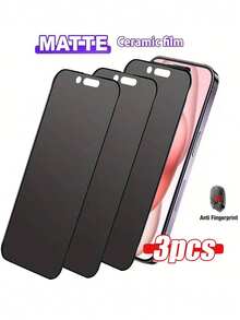 3片装磨砂隐私屏幕保护膜，兼容 17 Pro Max/16 Pro Max 6.9英寸，全覆盖防窥防盗，防眩光钢化玻璃膜，防指纹，兼容手机壳，也兼容 16 Pro Max/16 Pro/16 Plus/16/15 Pro Max/14 Pro Max/13 Mini/12/11/XS Max/XR/8+/7 Plus，生日礼物，家居礼品 - 黑色 - 查看 20