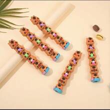 Kit de 6 Cores Mini Marca Texto Formado Capivala Material para Escolar Fofo - Multicolorido - Visão 8