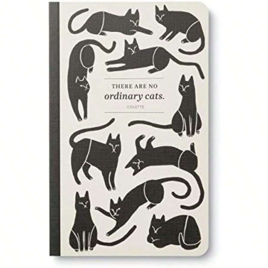 Compendium Diario de tapa blanda - I must be a mermaid... I have no fear of deepths, and a fear of shallow living. - diario de escritura ahora con 128 páginas rayadas, 5 pulgadas de ancho x 8 pulgadas de alto("No hay gatos ordinarios") - Multicolor - Ver 1