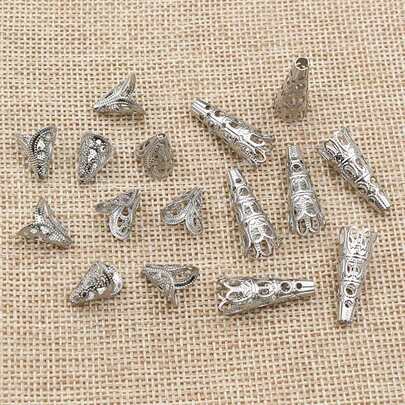 20个不锈钢珠帽，花形隔珠端帽，DIY珠宝制作配件，适用于项链、手链等饰品。