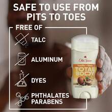 Old Spice Whole Body Deodorant Stick For Men, Aluminum Free, Vanilla + Shea Scent, 24/7 Odor Protection, 24/7 Lasting Freshness, Dermatologist Tested, Gentle On Skin, 3.0 Oz, Holiday & New Year Freshness - Vani + Bơ hạt mỡ - Xem 4