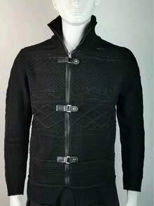 Men Sports Cardigans - Black - View 6