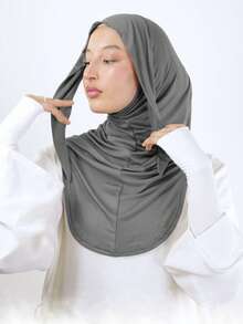 1 Balaclava feminina de cor sólida com cordão, acessório versátil com 3 formas de usar, faixa larga elástica respirável, absorvente de suor e antiderrapante, ideal para o dia a dia, esportes, ioga, fitness e moda. - A - Ver 18