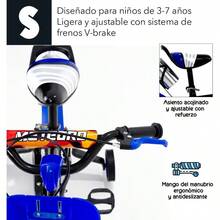 SELECTSHOP Signa Signa Bicicleta Infantil R 14 con Llantas Entrenadora Bicicleta Urbana con Canasto Y Porta Vaso Bici De Paseo Ideal para Niños de 3 a 6 Años De Entrenamiento - Azul - Ver 5