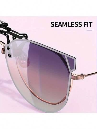1-2pcs Fashion Clip-On , TAC Material, Lightweight And Durable, Quick Clip-On Design, Elegant Retro Cat Eye Clip-On Glasses, Ultra-Thin And Lightweight, Comfortable Fit, Minimalist And Versatile, Unisex, Suitable For Driving, Outdoor Activities, Travel, Summer, Sports, Beach, Music Festivals, Hiking, Vacation, Family Trips, Golf, Hiking, Fishing, Parties, Street Style, Formal Occasions, Photography, Daily And Special Occasions, Birthday, Valentine's Day, Ramadan, Holiday Gifts