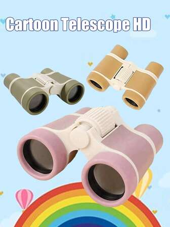 Cartoon Binoculars For Camping, Compact Folding Binoculars For Outdoor, Beginner Binoculars With Carrying Strap, Great Christmas/Back To School/Birthday Gift For Camping, Travel, Sightseeing