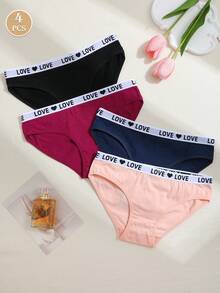 Bộ 4 chiếc quần lót dây mảnh gợi cảm không đường may dành cho nữ, cạp trung, thoáng khí và thoải mái. - Nhiều màu - Xem 3