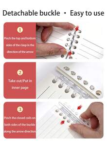 1pc B5/A5 60 Sheets Removable Coil Notebook, Smooth Thick Non-Bleed Pages, Minimalist Design For Students - B5 - View 5