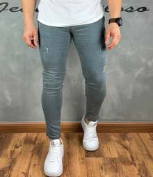 Basic Super Skinny Premium Jeans 01 - Gris Claro - Ver 8