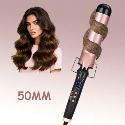  CRASTS 50mm Extra Large Diameter Quick Styling Quick Heating Adjustable Temperature Big Wave Curling Iron & Straightener