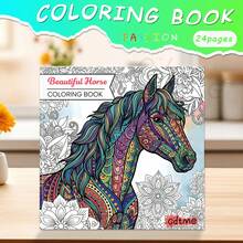 GDTME Un bellissimo libro da colorare con cavalli, adatto per il Ringraziamento, il Capodanno, il compleanno, il ritorno a scuola, il Ramadan e altre occasioni. Può essere regalato a famiglia, amici, persone care e adolescenti. La copertina utilizza materiale perlato, le pagine interne sono spesse e le dimensioni sono 20 x 20 cm. Un ottimo regalo per la Festa della Mamma e la Festa del Papà. - TL-391 - Visualizzare 2