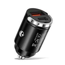 [XJDR]1个双口车载充电器，支持PD快充，USB接口，Type-C接口，兼容 17/16/15/14系列，超级车载充电器，适合日常通勤、长途驾驶、边开车边充电。车载充电器适配器 - 黑色 - 查看 11