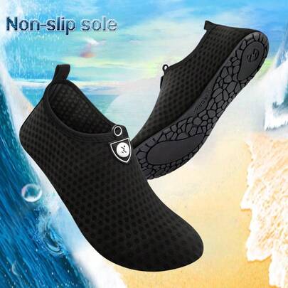 1 Pair Breathable Water Shoes, Quick Dry Barefoot Beach Shoes, Lightweight Multifunctional Swimming Diving Shoes, Surfing Yoga Sports Shoes For Women, Spring/Summer Beach Vacation Unisex Sandals