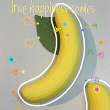 Squishy Food Stress Relief Slow Rebound Toys, Cake, Banana, Soft Squeeze Finger Pinch Toys, Decompression - Multicolor - View 2