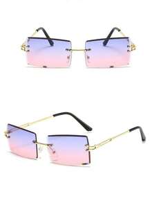 1 Cặp kính gọng chữ nhật siêu nhẹ, kính thời trang cá tính đa năng, phù hợp cho cả nam và nữ, gọng kính lớn giúp thon gọn khuôn mặt, thích hợp cho các buổi tiệc tùng, phối đồ hàng ngày và phụ kiện du lịch ngoài trời, vật dụng thiết yếu khi ra ngoài. - Nhiều màu - Xem 3