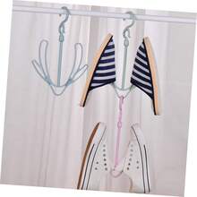 2pcs Shoe Drying Rack, Hook, Multi-Functional 360 Degree Rotation Balcony Shoe Drying Rack, Clothes Hanger Hook For Hanging Shoes - Multicolor - View 9
