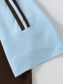 少女休闲“SPEED”字母印花圆领T恤，夏季休闲上衣，新款 - 彩色 - 查看 6