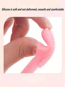 2Pcs Soft Silicone Nose Brush, Finger Shaped Soft Silicone Nose Brush, Used For Deep Facial Cleaning, Blackhead Removal, Nose Brush, Exfoliating Facial Cleaning Brush, Facial Care Tool