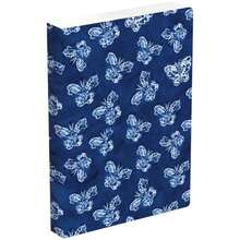 Shibori Indigo Butterflies Dotted Paperback Journal: Blank with Pocket(default) - Multicolor - Ver 1