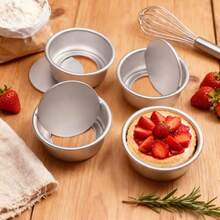 1个/5个/10个铝制船形挞模，铝制迷你挞盘，不粘迷你派盘，布丁模具，烘焙工具，厨房小工具，厨房配件，家用厨房用品 - 彩色 - 查看 4