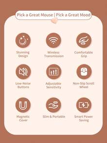 HP Wireless Silent Mouse - Ergonomic Right-Handed Design, 2.4GHz Stable Connection - Suitable For Desktop And Laptop Computers - Beige - View 3