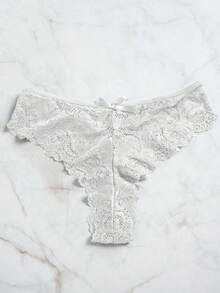 U.S. Shipping Set Women's Lace Lotus Women's Underwear Set Bedroom Bathroom Underwear Party Universal Underwear Set Suitable For Going Out - 白色 - 查看 3