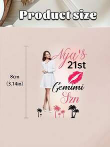 Birthday Sticker Canva Editable Template, Birthday Party Styrofoam Cup Design, Birthday Party Sticker Template, Customize Party Cup, Digital, Face Stickers, Photo Stickers, Birthday Stickers, Custom Photo Stickers, Custom Face Stickers, 21st, 30th, 40th, 50th, - Multicolor - View 8