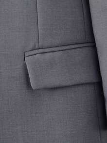 Áo khoác blazer màu xám trang trọng cho bé trai, cài cúc, cổ ve áo, phù hợp cho trẻ em từ 4-16 tuổi, có thể mặc làm đồng phục học sinh hoặc trang phục dự đám cưới. - Xám - Xem 7