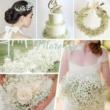 21/39 Bó hoa baby's breath nhân tạo, hoa giả cảm giác như thật, chống oxy hóa, thích hợp trang trí nhà cửa và ngoài trời, tự làm bó hoa trang trí sân vườn, văn phòng, trang trí mùa xuân, hoàn hảo cho kỷ niệm, đám cưới, sinh nhật, ngày Valentine, tiệc cưới. - trắng. - Xem 10