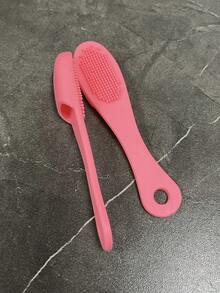 2Pcs Soft Silicone Nose Brush, Finger Shaped Soft Silicone Nose Brush, Used For Deep Facial Cleaning, Blackhead Removal, Nose Brush, Exfoliating Facial Cleaning Brush, Facial Care Tool