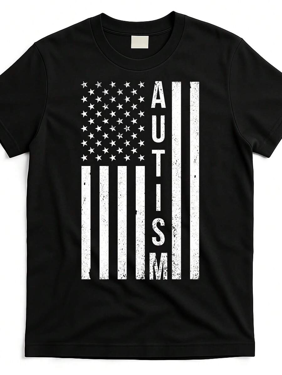 Vintage Flag T-Shirt - Black - View 1