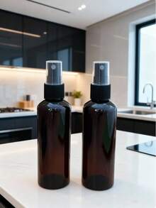 100ml Brown Refillable Spray Bottle, Travel Atomizer For Perfume & Liquid Cosmetics, Amber Glass Bottle With UV Protection - Brown - View 2