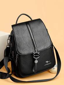 Women's Backpack, New Fashion Soft Leather Travel Casual Multi-Function Large Capacity Mommy Backpack, Exquisite Minimalist Personalized