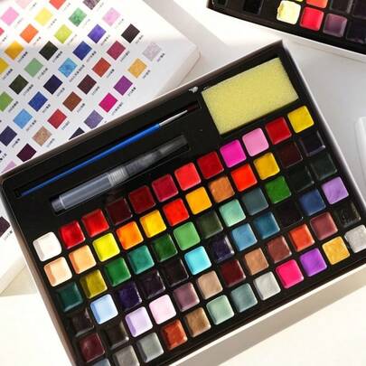 Anime Watercolor Paint Set 24/48/72 Colors - Solid Pigment For Character Illustration, Manga Drawing Supplies For Artists Students