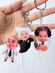 Bộ 1/3/5 móc khóa ảnh Baby Boss tùy chỉnh, quà sinh nhật hình đầu lâu nổ Boss Baby, quà lưu niệm độc đáo, móc khóa ảnh tùy chỉnh, đồ trang trí kỷ niệm ngày sinh của bé, món quà hoàn hảo cho bố mẹ mới, gia đình, bạn bè, thích hợp cho tiệc mừng em bé, trang trí phòng trẻ, quà tặng cá nhân hóa, quà tặng cặp đôi, áp dụng cho nhà, văn phòng, chìa khóa xe, quà tặng bạn trai, phụ kiện cá nhân hóa, mặt dây chuyền ba lô, trang trí phòng, trang trí nhà cửa phòng khách, sang trọng dễ tiếp cận, quà tặng Ngày của Mẹ - Nhiều màu 3 - Xem 4