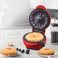 1 pieza, Máquina de panificación doméstica mini - Hacer pasteles multifuncionales, horno de pan, cocinar desayuno, adecuado para estilo de vida rápido, superficie horneada uniforme, calefacción rápida, cámara interior antideslizante segura, diseño amigable para el usuario que cubre tus necesidades de cocina - Rojo - Ver 1