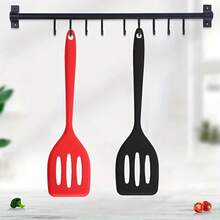 Random Color Mini/Small Silicone Slotted Spatula, Heat Resistant Non-Stick Kitchen Cooking Steak/Pancake Flip Spatula - Multicolor - View 3