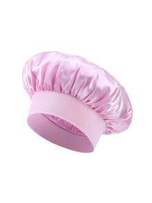 Black Satin Lace Bow Elastic Lightweight Shower Cap For Women & Girls - Multicolor - View 15