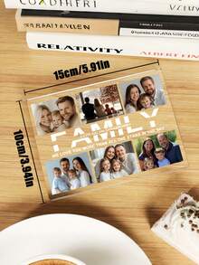 Custom Acrylic Photo Display Board, 1 Personalized Acrylic Photo And Text Plaque - Custom Family Or Couple Gift For Valentine'S Day, Mother'S Day, Birthday, Anniversary, Graduation, Father'S Day - Classic Desktop Home Decor, No Power Required, Valentine'S Day Decoration, Touching Memories - Multicolor - View 7