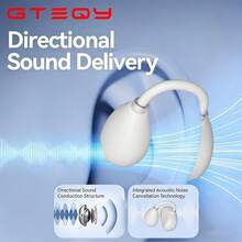 2025 New Upgraded Intelligent LCD Touchscreen Earphones, New Wireless Earphones, Neutral Sports Earphones, Built In Microphone Noise Reduction Earphones, Sound Quality Switching, Compatible With Mobile Phones, Suitable For Sports, Fitness, Cycling, Etc - White - View 6