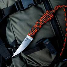 MKC Nylon Rope Mini Fixed Blade Knife 440C Blade With Kydex Sheath Fishing Cutting Outdoor Camping Tools - 黃色 - 查看 10