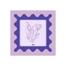 1pc Colorful Wavy Pattern Photo Frame, 4x4/4x6 Inch Creative Frame Design, Suitable For Home Decor, Displaying Family/Friend Photos, Mother's Day Gift, Parent-Child Photos (Photo Not Included) - 彩色 - 查看 9