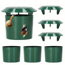 Sturdy & Durable Plastic Snail & Slug Traps With Lid Design, Chemical-Free, Battery-Free Pest Control For Gardens, Vegetable Gardens & Farms, Slug Traps For Garden, Outdoor Gardening, Functional Trap, Chemicalfree Solution, Insect Trap, Home Gardeners - Multicolor - View 3