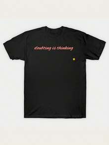 Camiseta doubting thinking - Negro - Ver 1