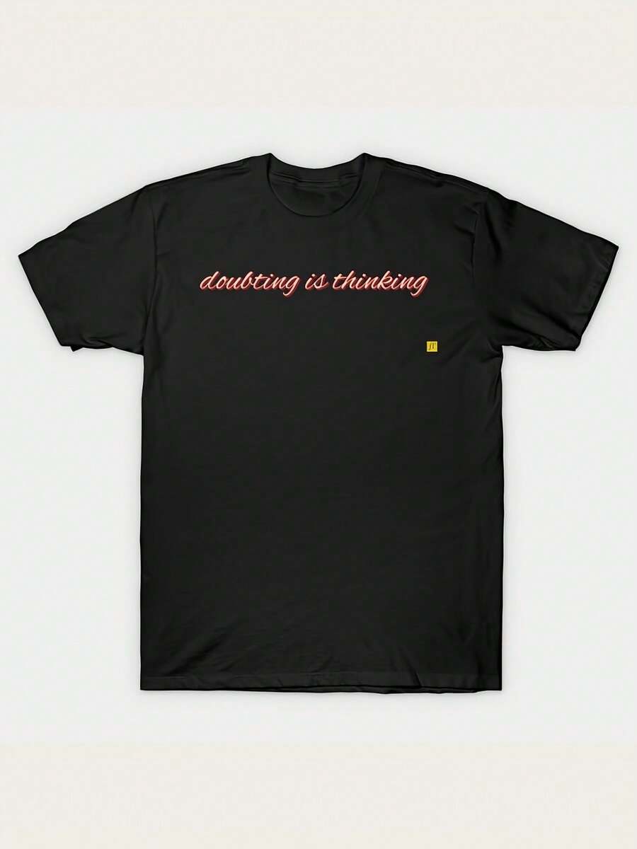 Camiseta doubting thinking - Negro - Ver 1