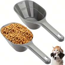 2pcs Pet Food Scoops, Plastic Pet Food Scoops With Measuring Cup Markings, Suitable For Dogs, Puppies And Cats, Can Measure 1/2 Cup And 1 Cup - 200ml - View 3