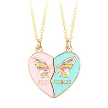 Magnetic Glitter Couple Crystal Chain Necklace, BFF Friendship Eternal Jewelry Gift For Women/Girls