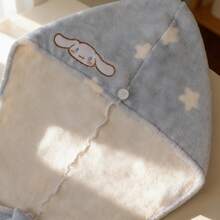 Miniso 1个蓝色卡通人物干发帽 - 柔软吸水印花速干护发帽，适合沐浴后使用 - 淺藍色 - 查看 5